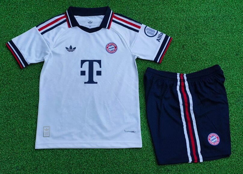 Kids-Bayern Munich 26/27 Away White Soccer Jersey(Player)